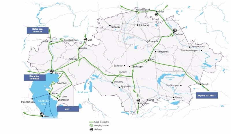 Kazakhstan considers redirecting oil from CPC to KazTransOil pipelines